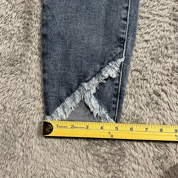 Royalty For Me Vintage Stretch High Rise Ankle Jeans Women's 14W 32x26 Raw Hem - Picture 7 of 15